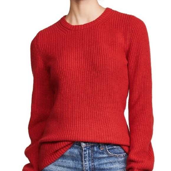 Tory Burch Sweaters - Tory Burch Red Kennedy Shaker Stitch Sweater